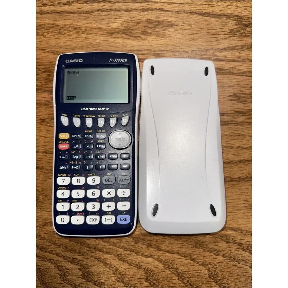 Casio FX-9750GII Graphing Calculator w/ Cover TESTED Works!